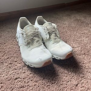 On cloud 5 white running shoes